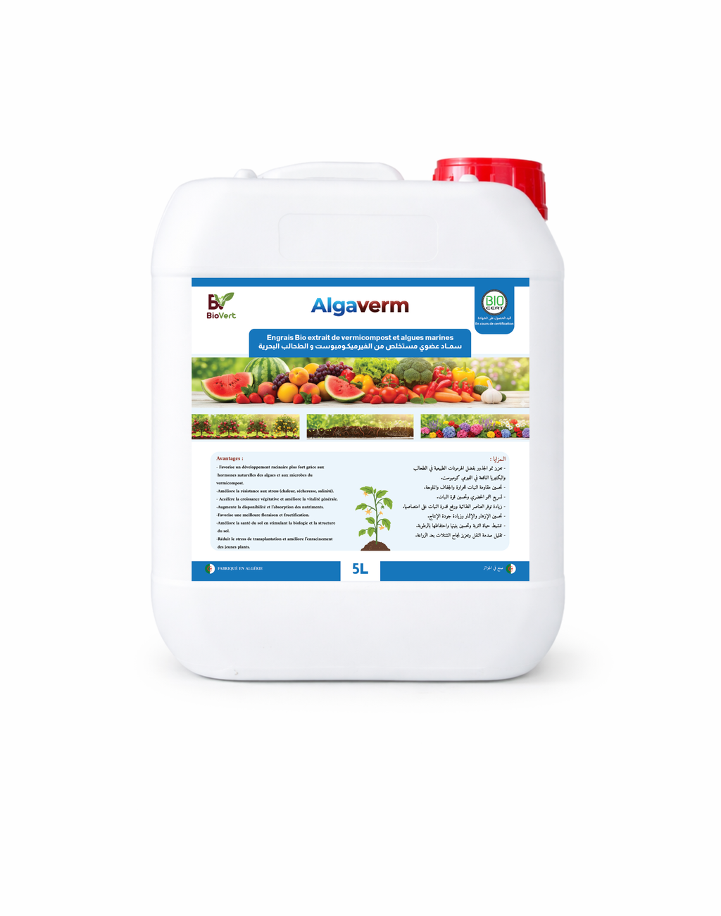 Algaverm® Extrait de vermicompost et algues marines 5L