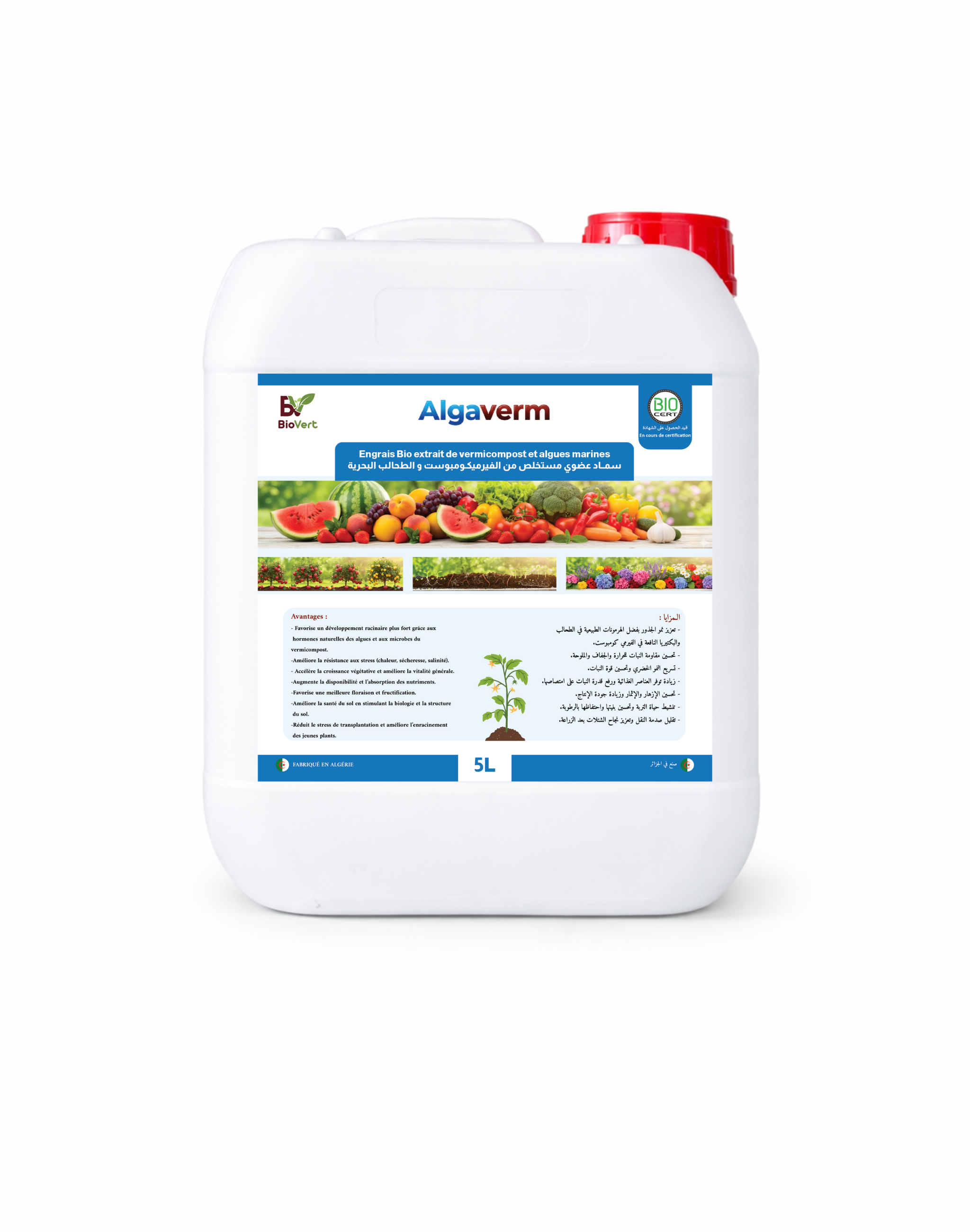 Algaverm® Extrait de vermicompost et algues marines 5L